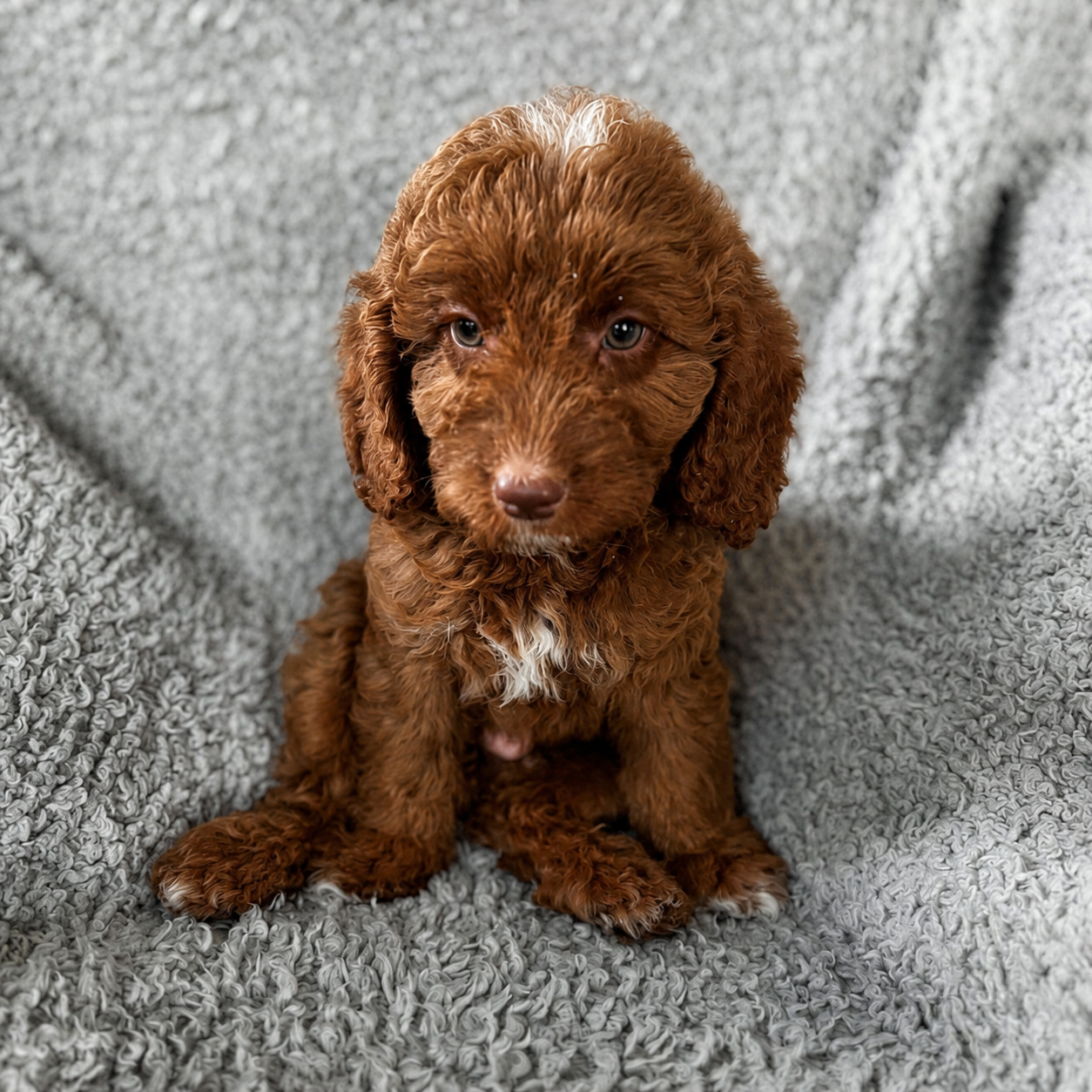 Rudy solid red male mini goldendoodle puppy Bluff City Kennels Memphis TN